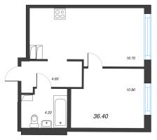 2 ккв (Евро) № 1048 Корп.: 8 , Секция 1  в ЖК Струны