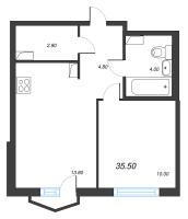 1 ккв № 800 Корп.: 6 , Секция 2  в ЖК Струны