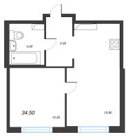 2 ккв (Евро) № 804 Корп.: 6 , Секция 2  в ЖК Струны