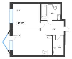 1 ккв № 417 Корп.: 3 , Секция 2  в ЖК Струны