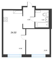 2 ккв (Евро) № 892 Корп.: 7 , Секция 1  в ЖК Струны
