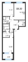 2 ккв № 942 Корп.: 7 , Секция 2  в ЖК Струны