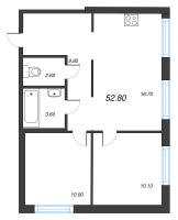 3 ккв (Евро) № 788 Корп.: 6 , Секция 2  в ЖК Струны