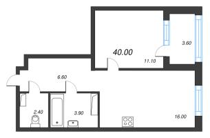 2 ккв (Евро) № 17 Корп.: 1 , Секция 1  в ЖК Струны