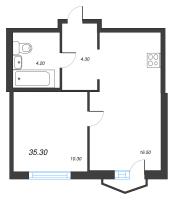 2 ккв (Евро) № 789 Корп.: 6 , Секция 2  в ЖК Струны