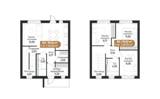 4 ккв (Евро) № 17.2 Корп.: 17 , Секция 1  в ЖК СветЛО
