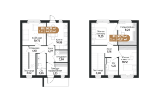 3 ккв № 1.2 Корп.: 1 , Секция 1  в ЖК СветЛО