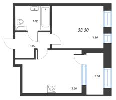 1 ккв № 372 Корп.: 2.2 , Секция 11  в ЖК Svetlana Park