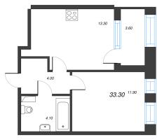 1 ккв № 373 Корп.: 2.2 , Секция 11  в ЖК Svetlana Park