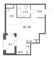 Студия № 29 Корп.: 1 , Секция 2  в ЖК Talento