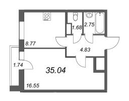 1 ккв № 334 Корп.: 1 , Секция 3  в ЖК Тандем