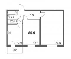 2 ккв № 218 Корп.: 1 , Секция 2  в ЖК Тандем