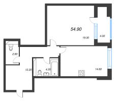 1 ккв № 1 Корп.: 9 , Секция 1  в ЖК Тайм Сквер