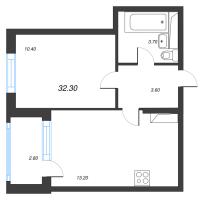 2 ккв (Евро) № 99 Корп.: 8 , Секция 1  в ЖК Тайм Сквер