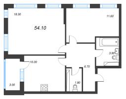 2 ккв № 135 Корп.: 7 , Секция 1  в ЖК Тайм Сквер