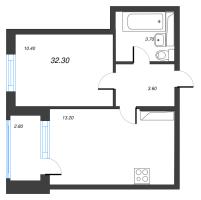 2 ккв (Евро) № 123 Корп.: 8 , Секция 1  в ЖК Тайм Сквер