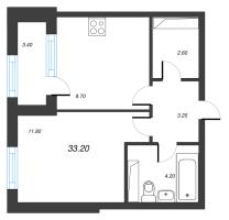 1 ккв № 122 Корп.: 8 , Секция 1  в ЖК Тайм Сквер