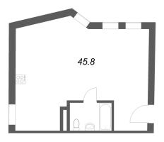 Студия № 5.54 Корп.: 29Г , Секция 1  в ЖК Тележная 21-29