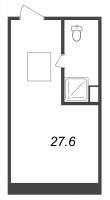 Студия № 6.21 Корп.: 23А , Секция 2  в ЖК Тележная 21-29