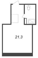 Студия № 6.17 Корп.: 23А , Секция 1  в ЖК Тележная 21-29