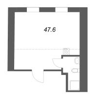 Студия № 6.19 Корп.: 23А , Секция 1  в ЖК Тележная 21-29