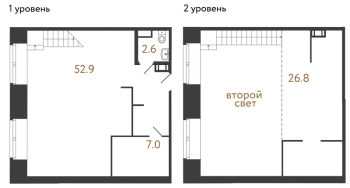 2 ккв (Евро) № 35 Корп.: 2 , Секция 2  в ЖК Типография