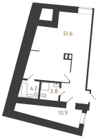 1 ккв № 154 Корп.: 5 , Секция 1  в ЖК Типография
