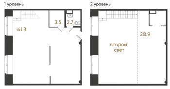 2 ккв (Евро) № 50 Корп.: 2 , Секция 2  в ЖК Типография