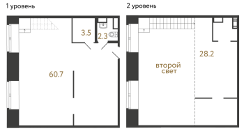 2 ккв (Евро) № 36 Корп.: 2 , Секция 2  в ЖК Типография