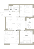 4 ккв (Евро) № 18 Корп.: 3.2-2 , Секция 1  в ЖК Тишин