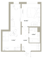 1 ккв № 1 Корп.: 3.2-1 , Секция 1  в ЖК Тишин