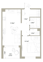 2 ккв (Евро) № 89 Корп.: 3.2-1 , Секция 2  в ЖК Тишин