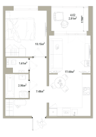 2 ккв (Евро) № 13 Корп.: 3.2-1 , Секция 1  в ЖК Тишин