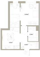 1 ккв № 182 Корп.: 3.2-1 , Секция 3  в ЖК Тишин