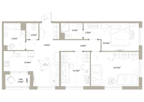 4 ккв (Евро) № 10 Корп.: 3.6-3 , Секция 1  в ЖК Тишин