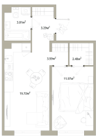 2 ккв (Евро) № 186 Корп.: 3.2-1 , Секция 3  в ЖК Тишин