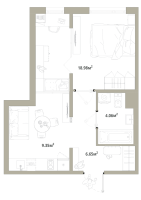 1 ккв № 75 Корп.: 3.2-1 , Секция 2  в ЖК Тишин
