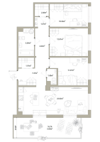 4 ккв (Евро) № 280 Корп.: 3.2-1 , Секция 3  в ЖК Тишин