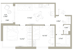 3 ккв (Евро) № 210 Корп.: 3.2-1 , Секция 3  в ЖК Тишин