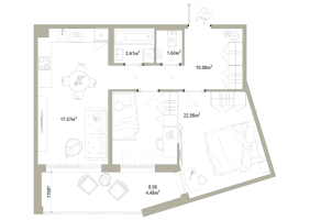 2 ккв (Евро) № 283 Корп.: 3.2-1 , Секция 3  в ЖК Тишин