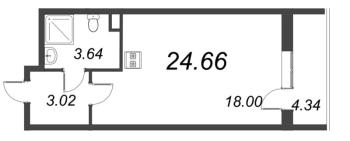 Студия № 914 Корп.: 1.1 , Секция 3.2  в ЖК Титул в Московском