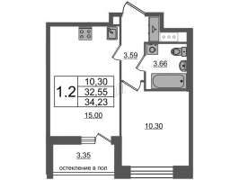 1 ккв № 191 Корп.: 1.1 , Секция 1.3  в ЖК Титул в Московском