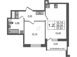 2 ккв (Евро) № 623 Корп.: 1.1 , Секция 2.4  в ЖК Титул в Московском