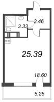 Студия № 934 Корп.: 1.1 , Секция 3.2  в ЖК Титул в Московском