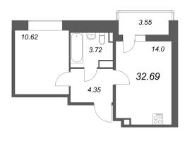 1 ккв № 1464 Корп.: 1.1 , Секция 4.3  в ЖК Титул в Московском