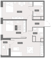 3 ккв (Евро) № 301 Корп.: 8 , Секция 6  в ЖК UP-квартал Новый Московский