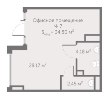 К. пом № ОФ7 Корп.: 8 , Секция 4  в ЖК UP-квартал Новый Московский