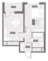 1 ккв № 194 Корп.: 7 , Секция 4  в ЖК UP-квартал Новый Московский