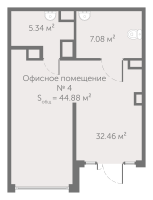 К. пом № ОФ4 Корп.: 10 , Секция 1  в ЖК UP-квартал Новый Московский