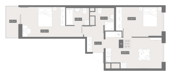 3 ккв (Евро) № 152 Корп.: 7 , Секция 3  в ЖК UP-квартал Новый Московский